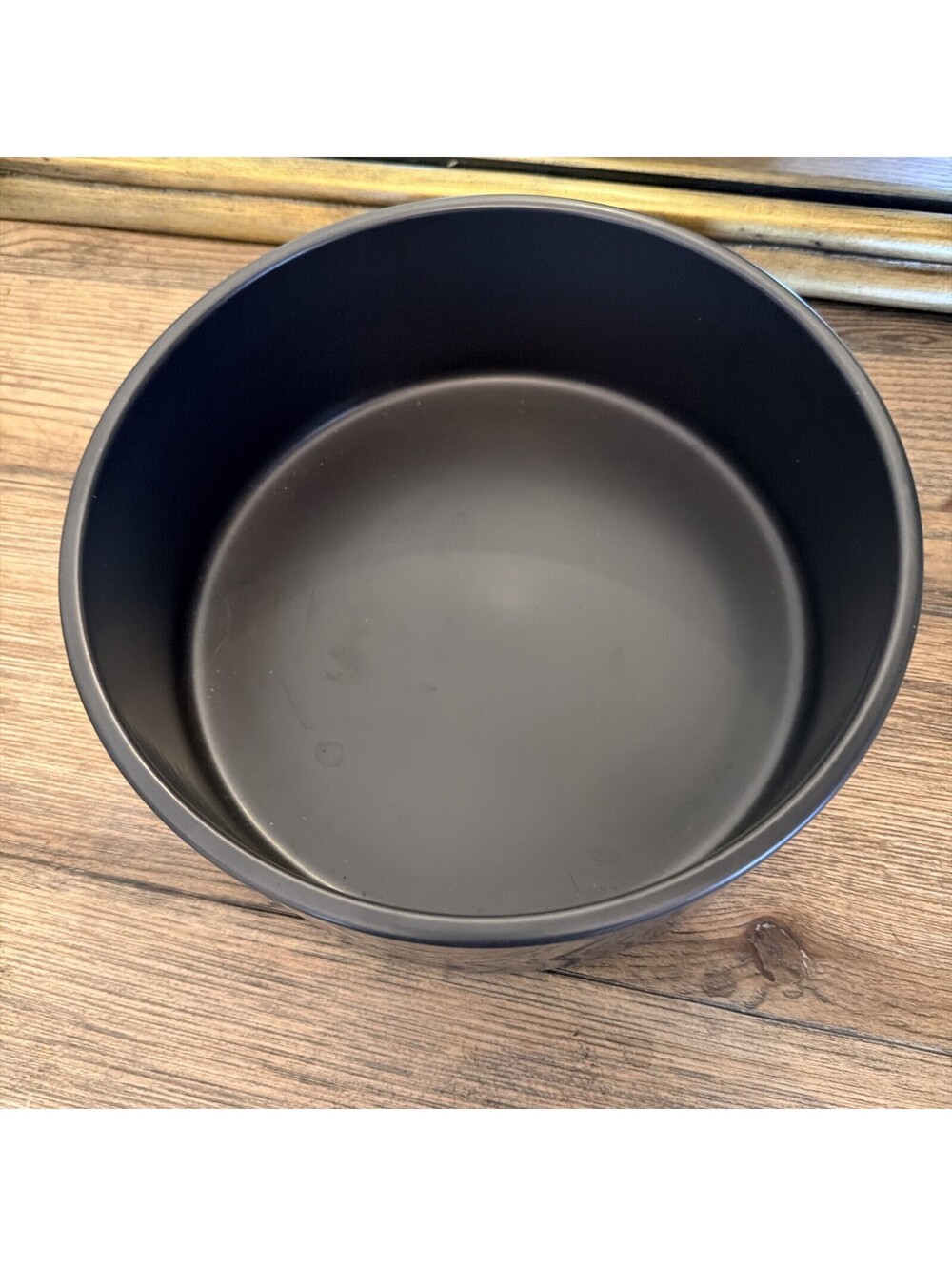 Pottery Barn Mason Pet Dog Bowl Charcoal Blue Stoneware Large 9"